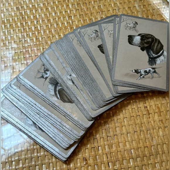 Vintage Congress dog hound playing cards set of 2 full decks! - Picture 5 of 8